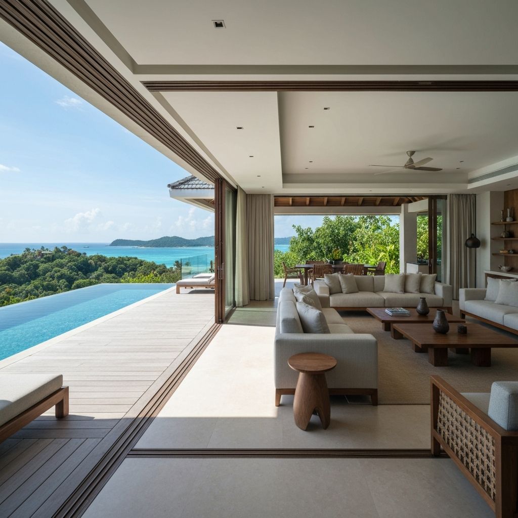 Open-plan living with indoor-outdoor flow