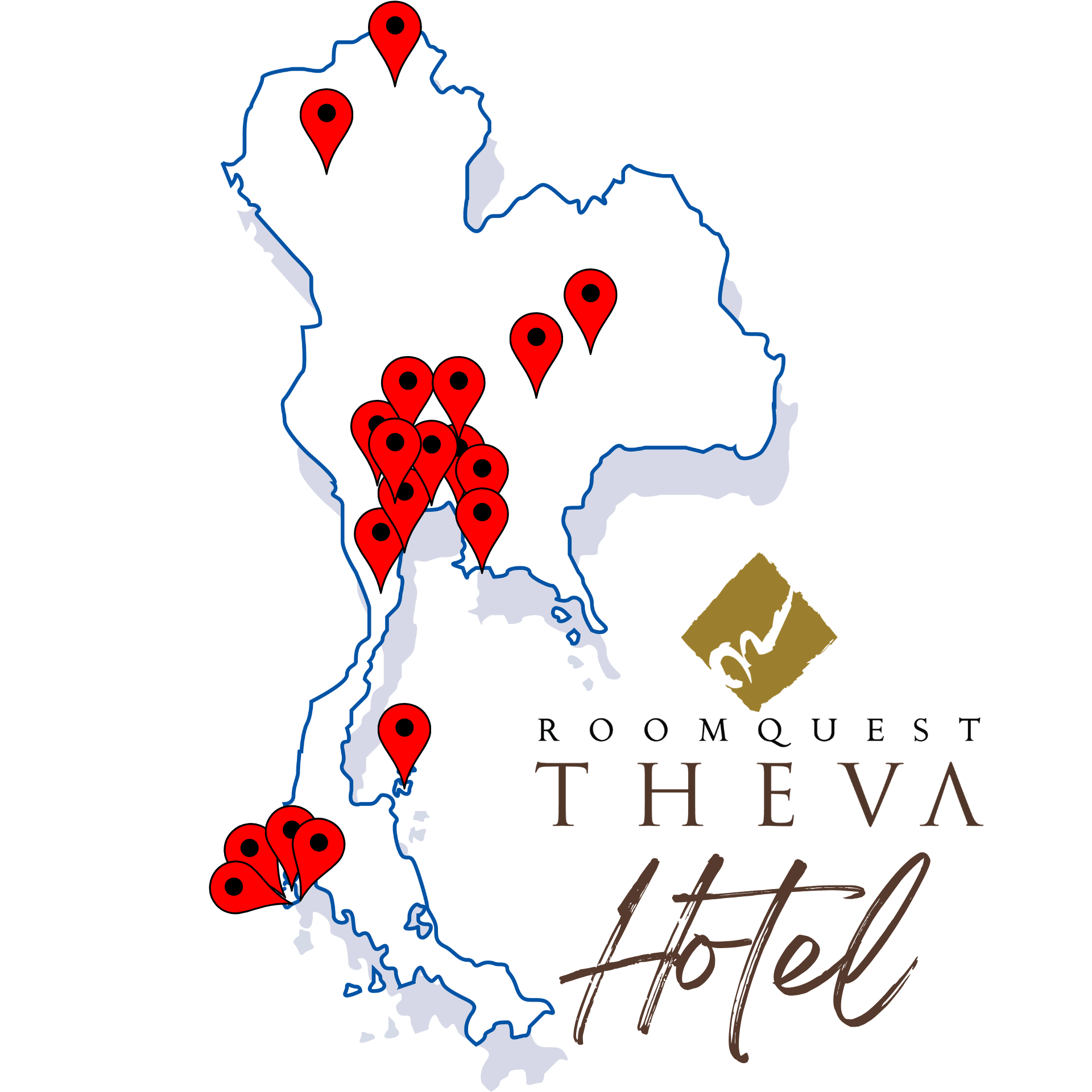 THEVA GROUP Hotel Network Map Thailand