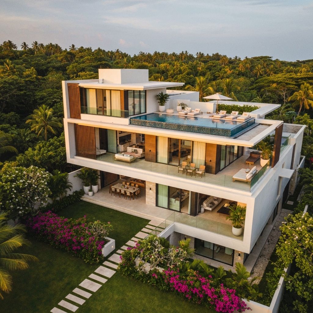 Luxury villa after development